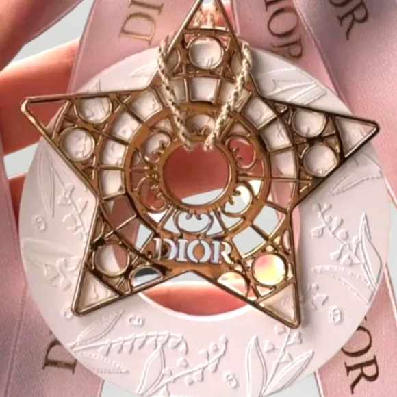 Dior Upcycled GWP Pink Ribbon Perfume Stone Charm Car Ornament Diffuser - Picture 2 of 6